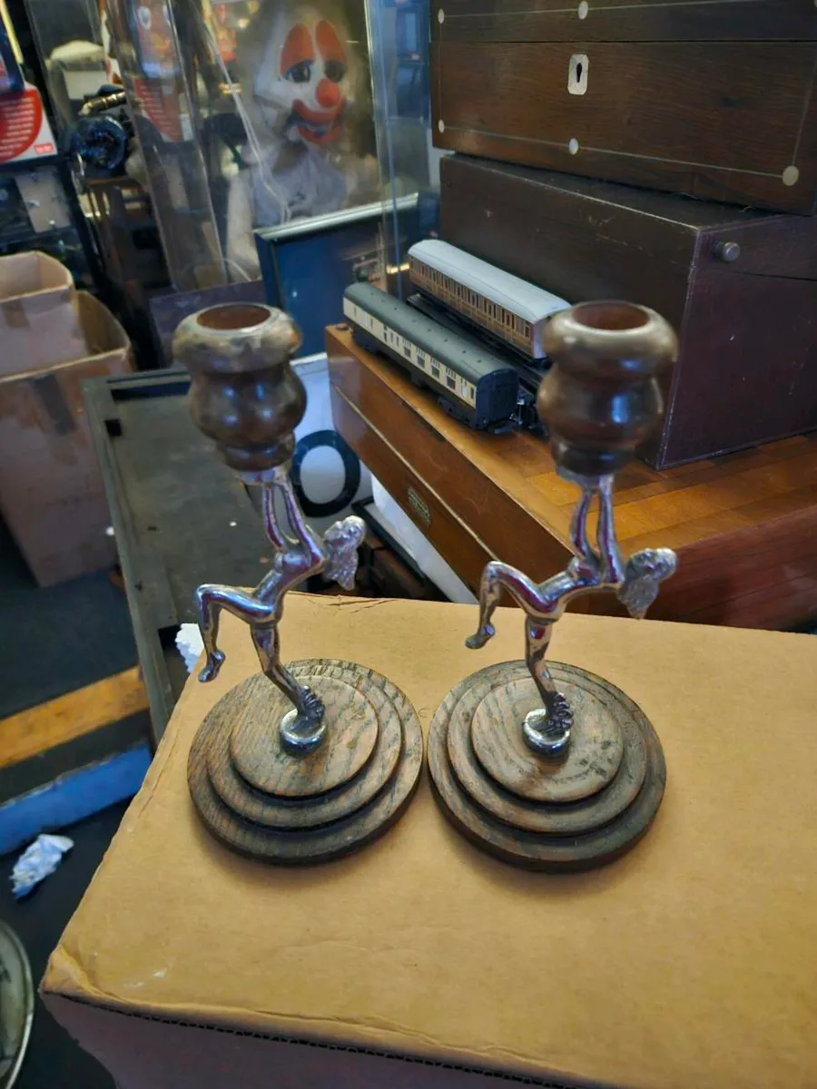 Vintage Artdeco Candle Sticks - Image 1