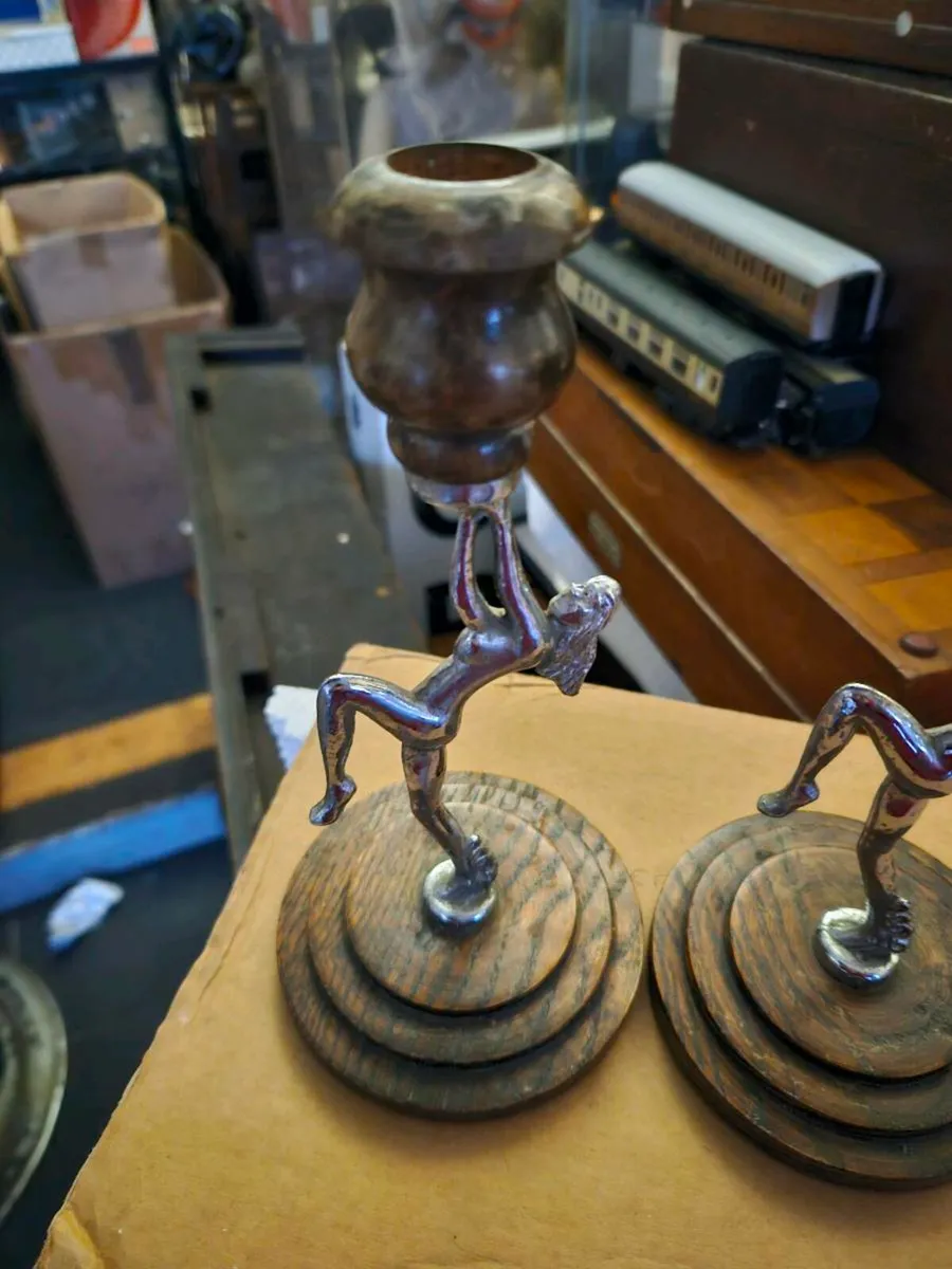 Vintage Artdeco Candle Sticks - Image 2