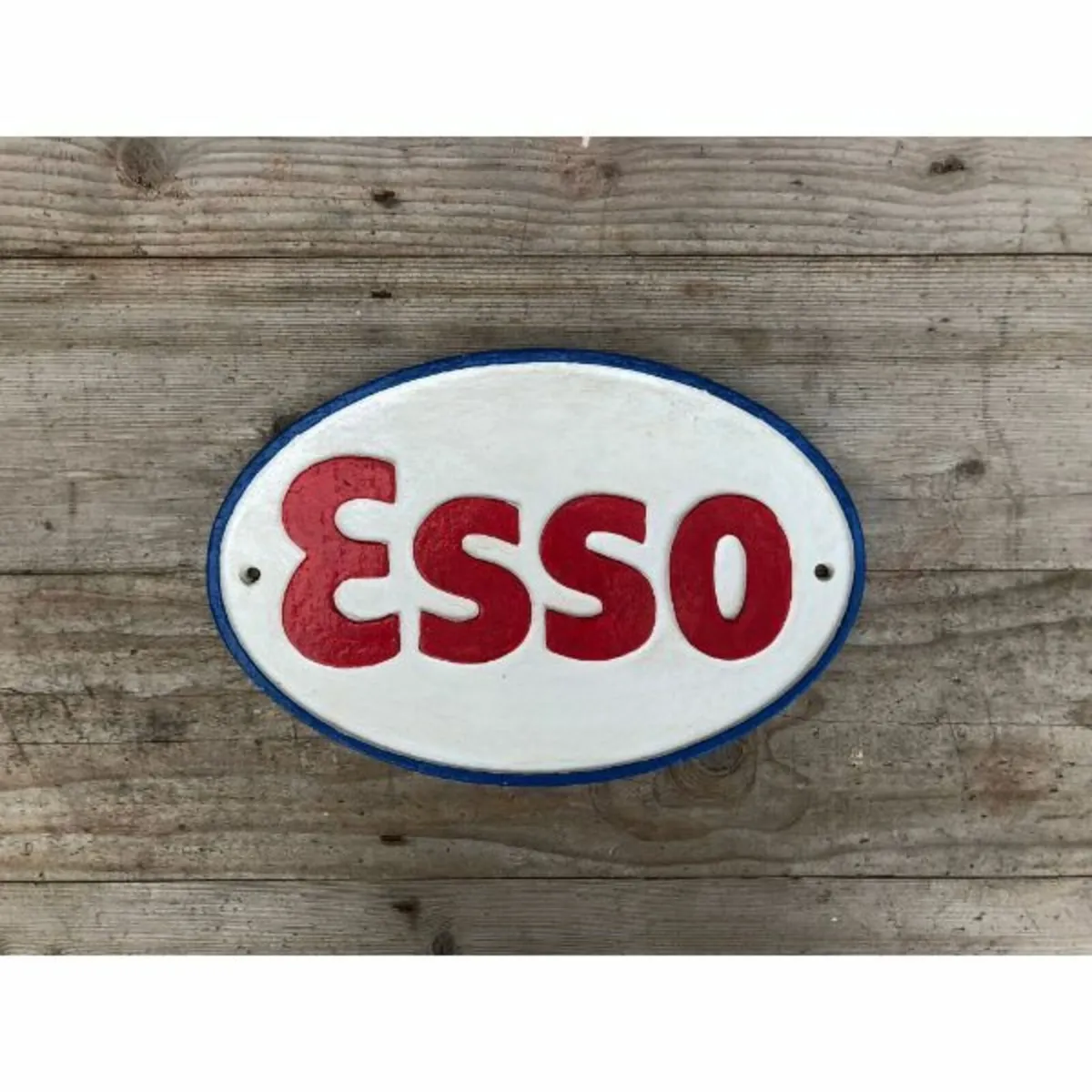 Esso – Cast Iron – Oval – White and Blue – HS80