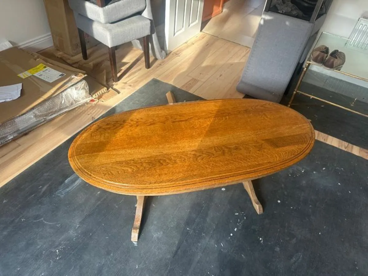 Oval Wooden Coffee Table - Image 3