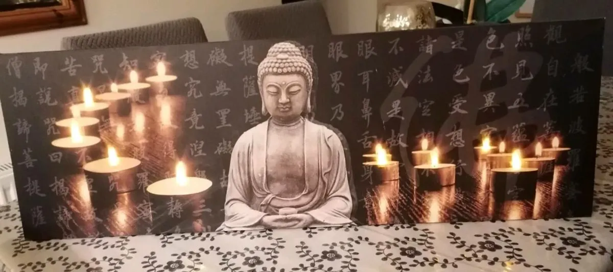 Buddha Canvas with Lights - Image 1
