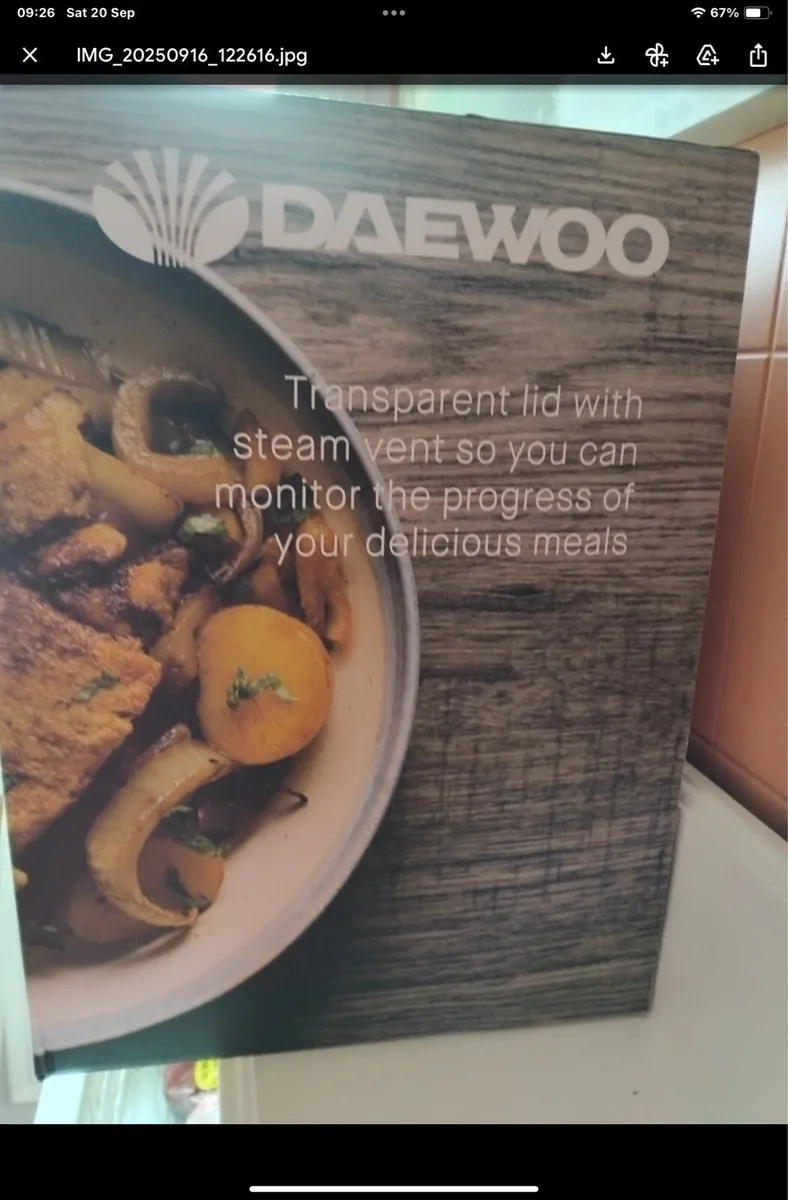 Daewoo slow cooker. 6:5 ltr new. - Image 1