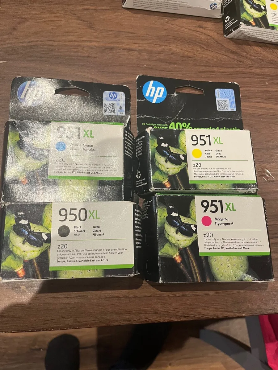 Set of 4 Colour HP 951Xl Ink Cartridges