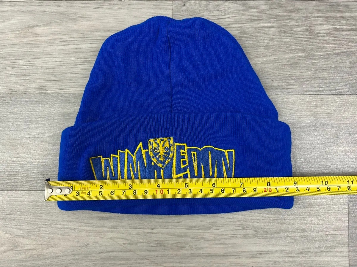 Vintage Embroidered Wimbledon FC Beanie Hat - Image 3