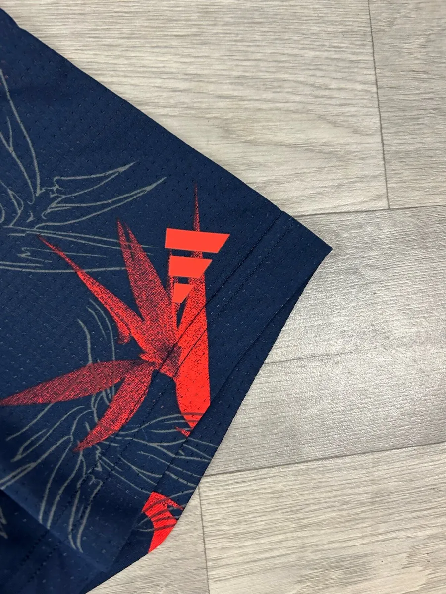 Adidas Floral Patterned Golf Polo Shirt Mens XL - Image 3