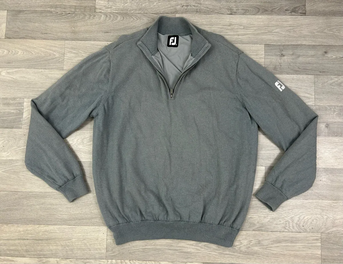 FootJoy Double Layer Lambswool Half Zip Jumper M - Image 1