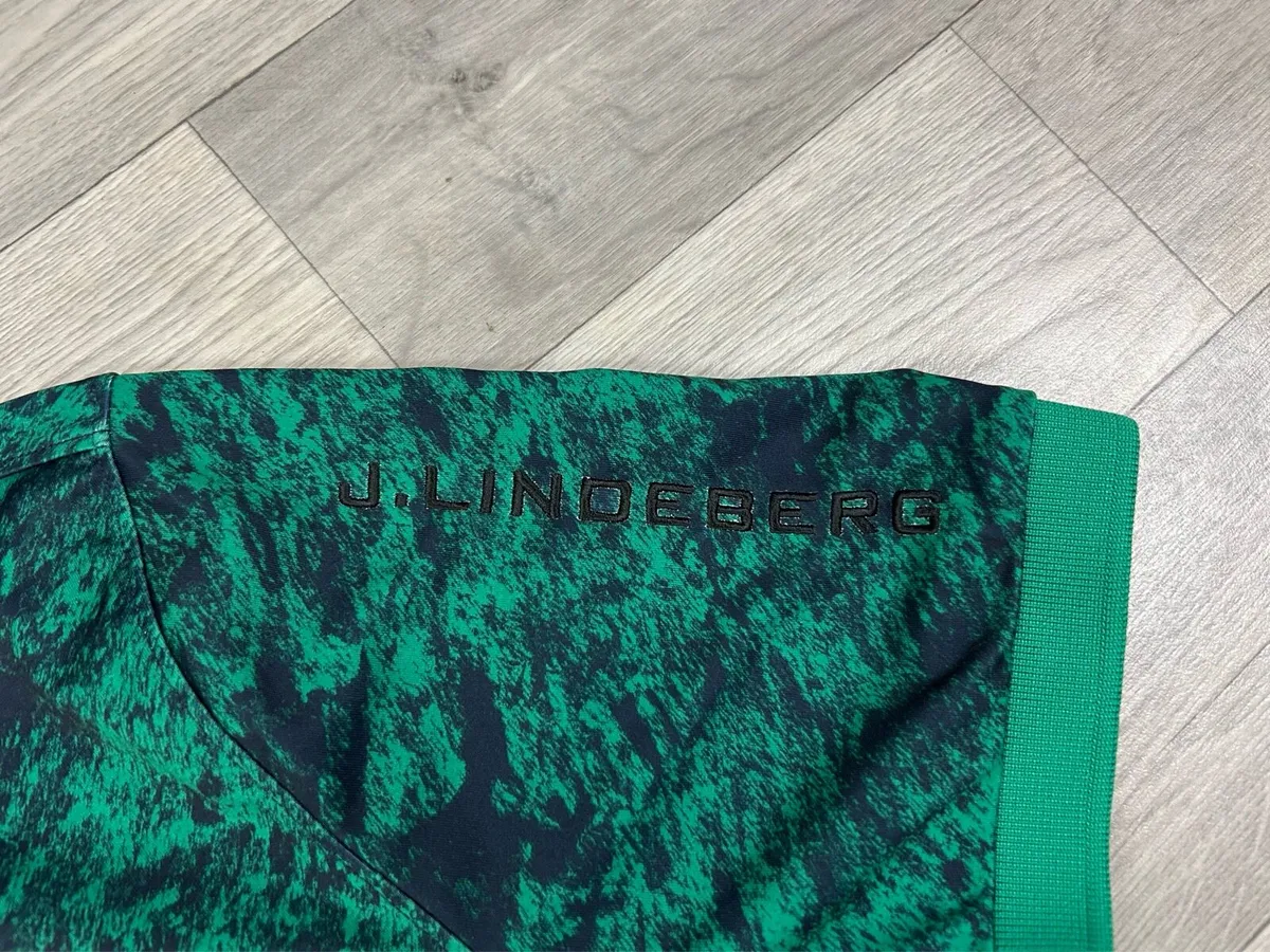 J.Lindeberg Patterned Golf Polo Shirt Mens XL/XXL - Image 3