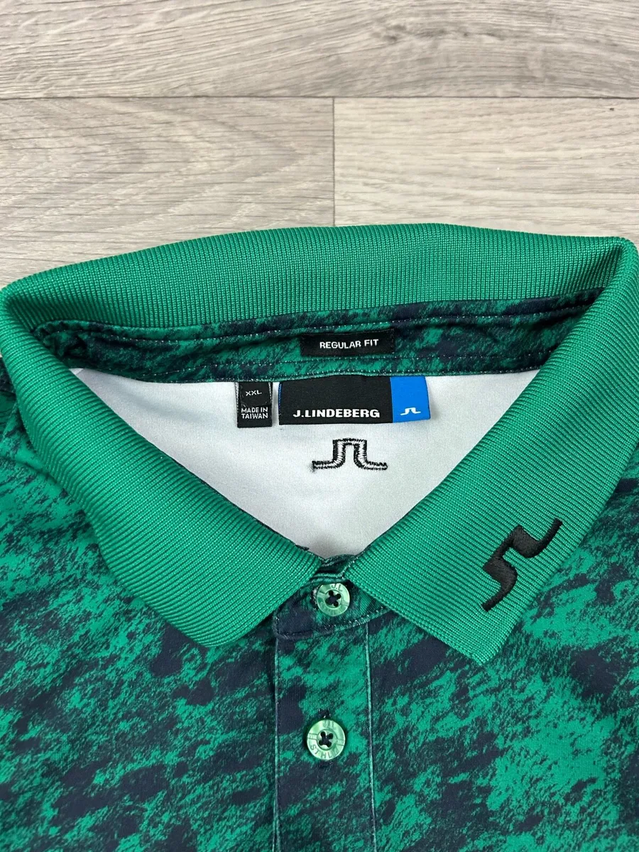 J.Lindeberg Patterned Golf Polo Shirt Mens XL/XXL - Image 4