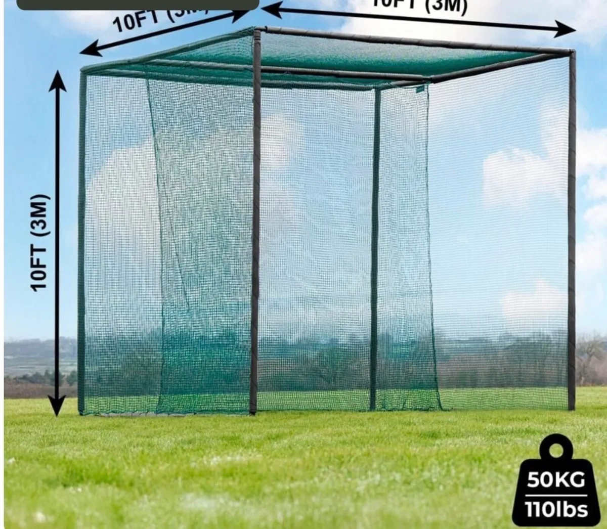 Brand New 3m x 3m Golf Cage + Golf Mat + Tees - Image 2