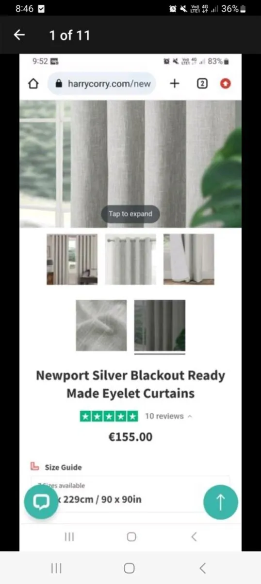 Harry Corry Eyelet Blackout Curtains 2 Pairs - Image 2