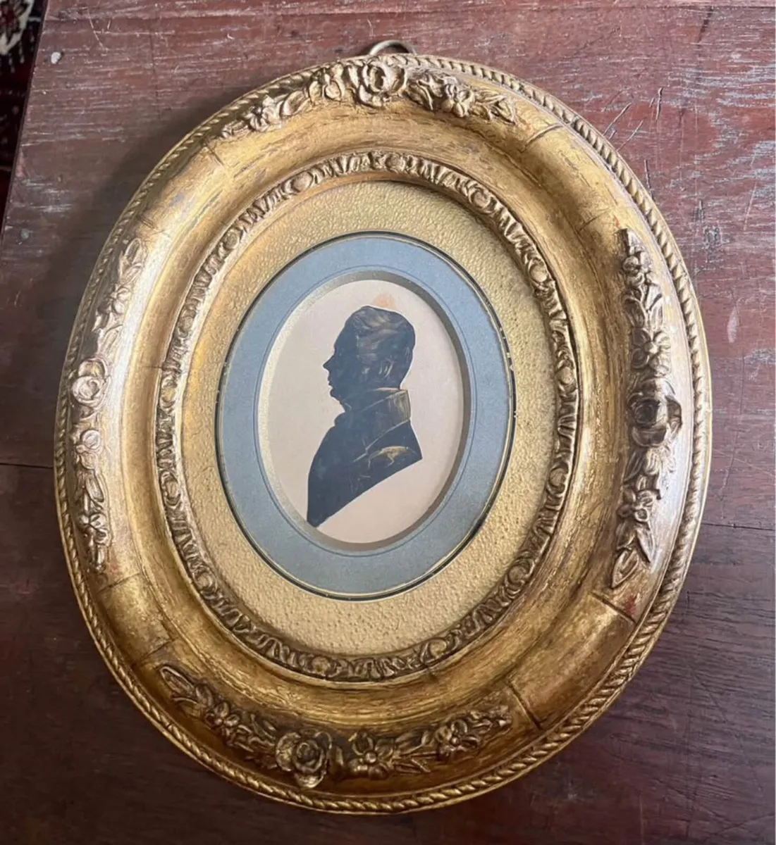 Antique Miniature Silhouette Portrait