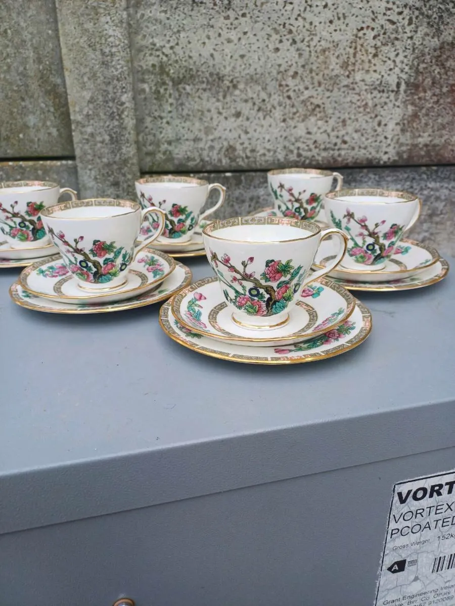 Vintage Bone China Indian Tree Set - Image 1