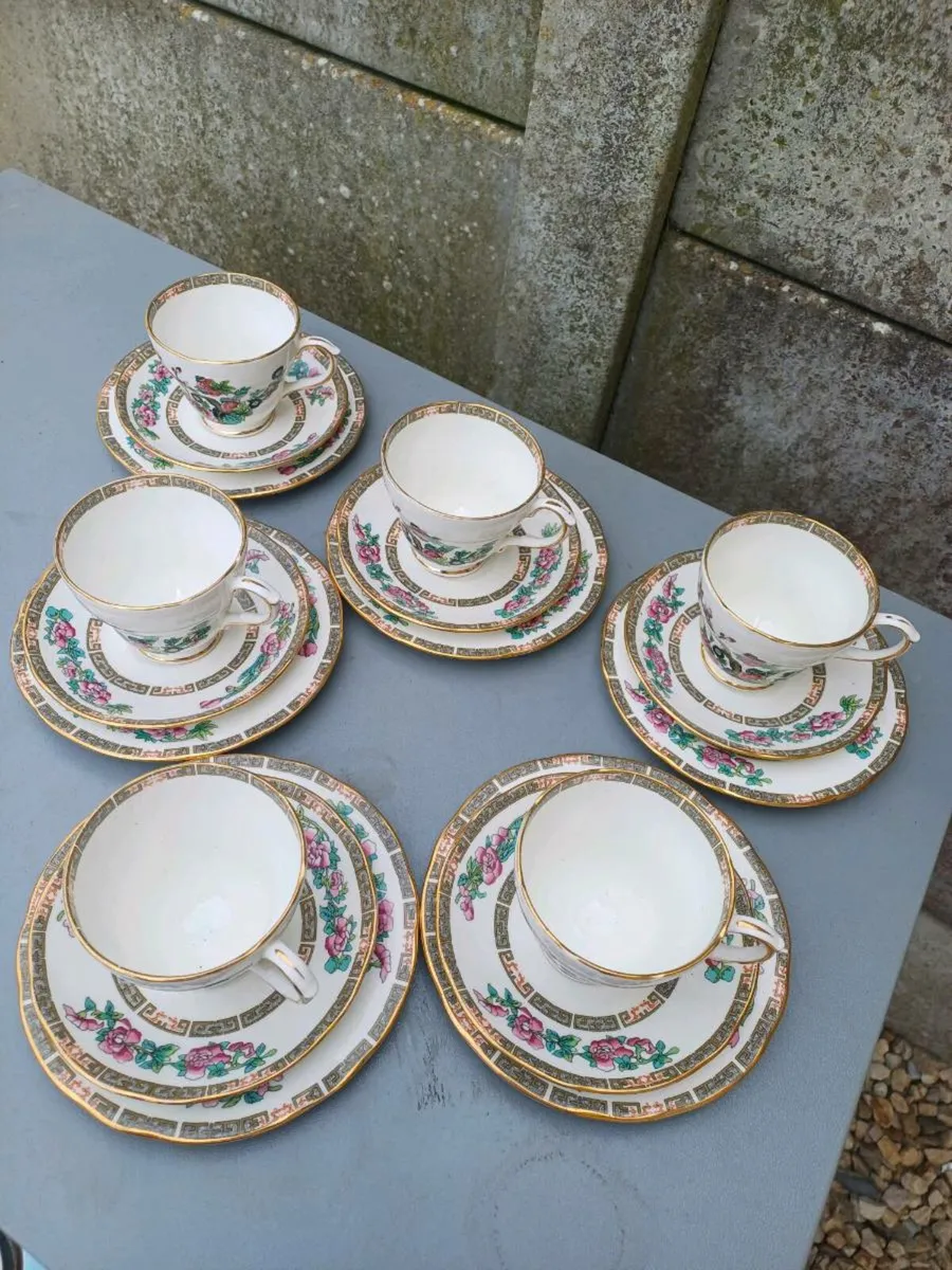 Vintage Bone China Indian Tree Set - Image 2