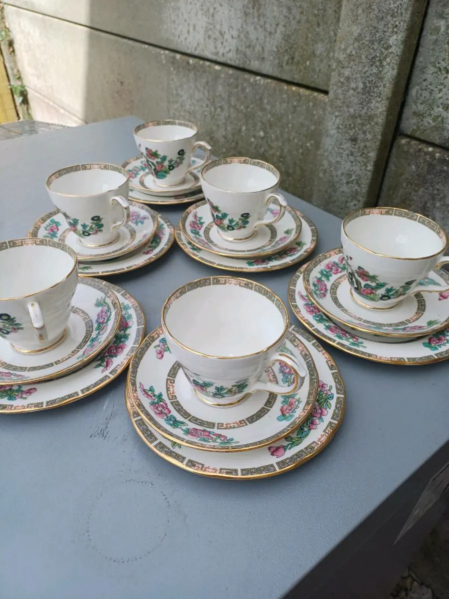 Vintage Bone China Indian Tree Set - Image 4