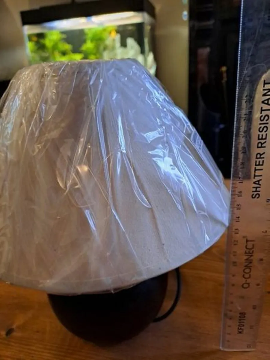 2 beige and ebony Lamps - Image 2