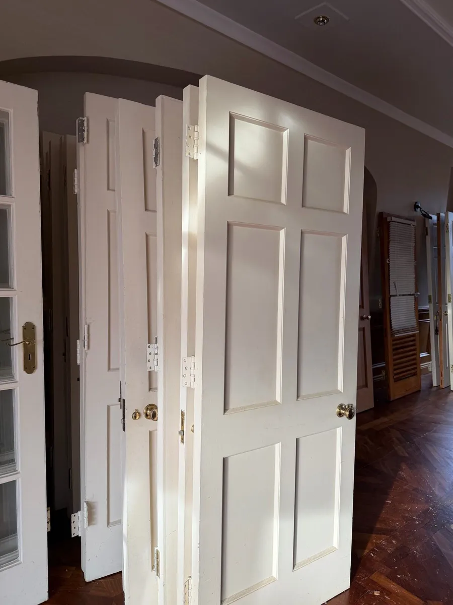 White solid wood doors - Image 1
