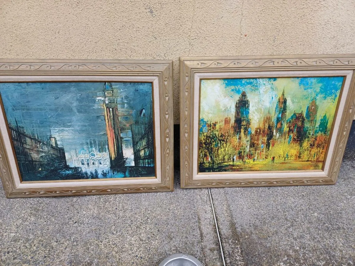 Vintage Canvas Paintings - Image 1