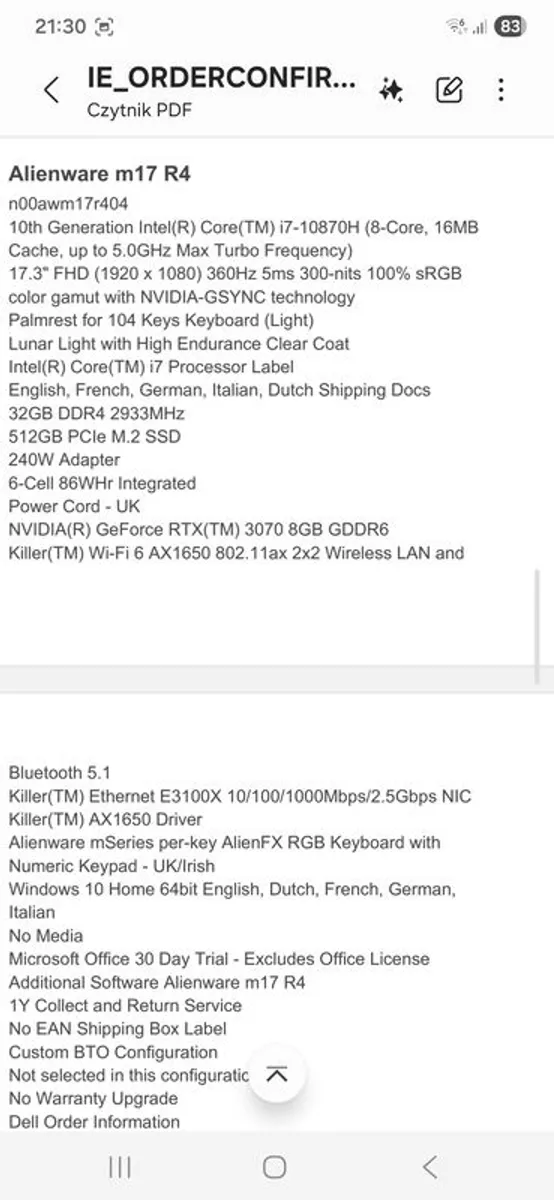 Alienware m17 r4 - Image 4