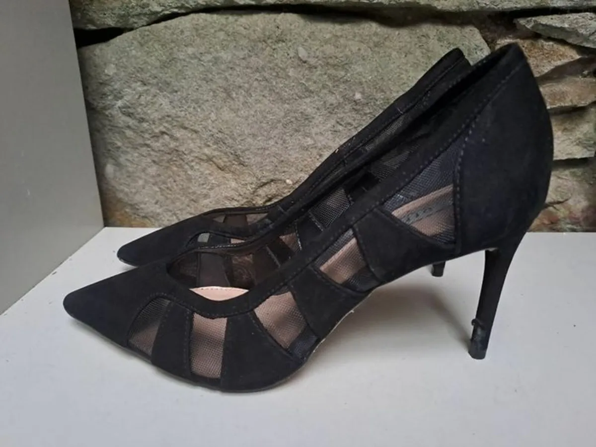 Office Black High heels size 4 worn - Image 1