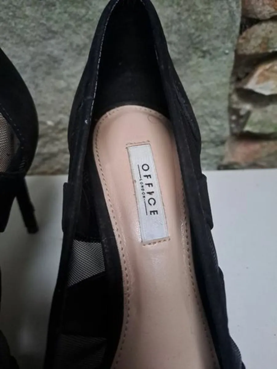 Office Black High heels size 4 worn - Image 4