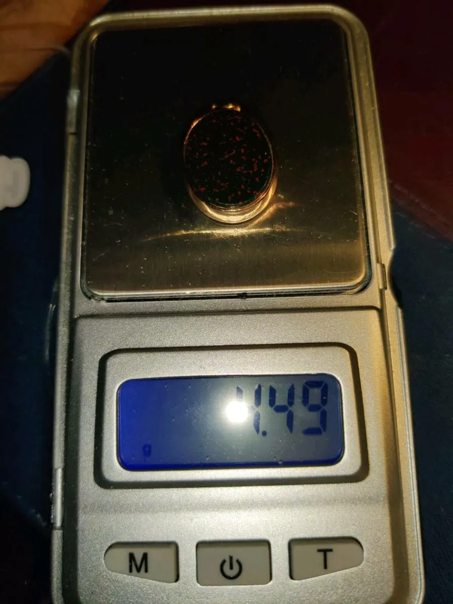 RARE BLOODSTONE & CARNELIAN,9CT Old Gold Pendant ! - Image 2