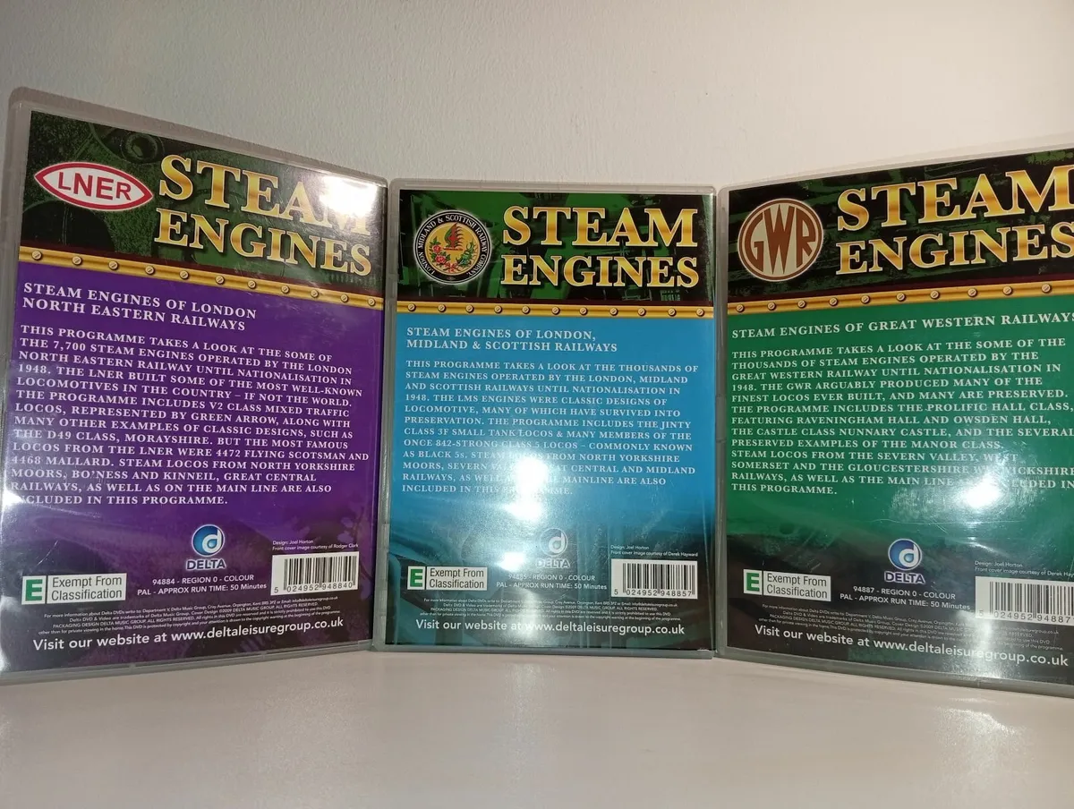 Steam Engines Of L.m.s G.w.r L.n.e.r Dvds SUPERB - Image 2