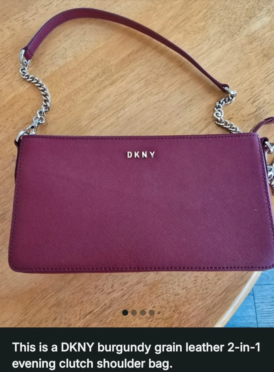 Dkny grain leather  burgundy bag - Image 1