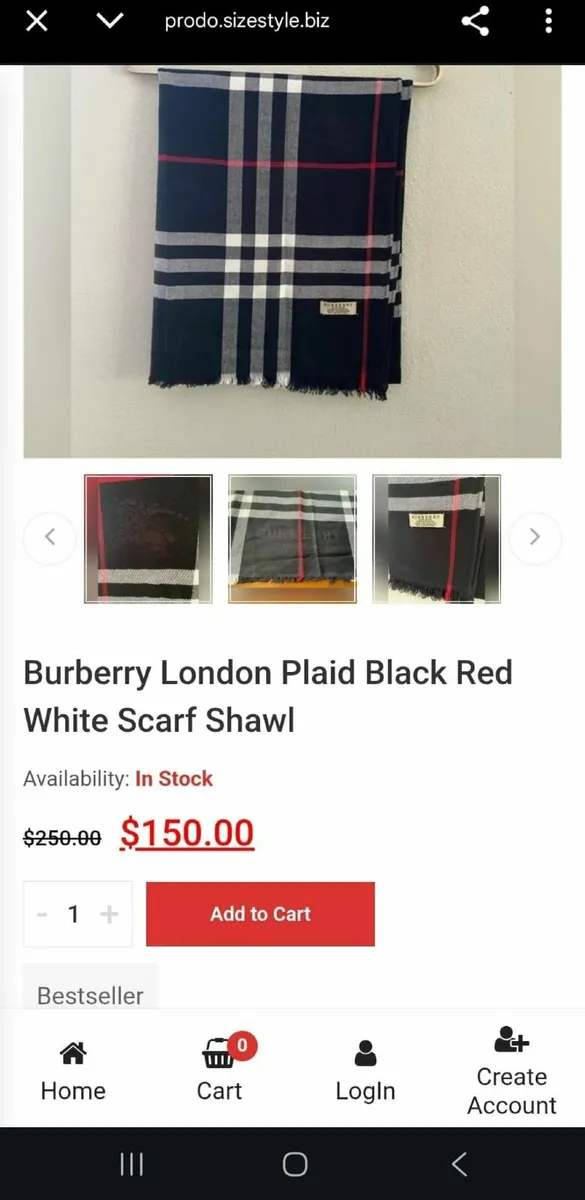 Unisex Burberry 100% Cashmere shawl, scarf - Image 4