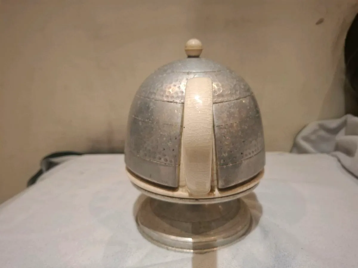 Antique Royal Doulton Teapot with Original Warming - Image 3