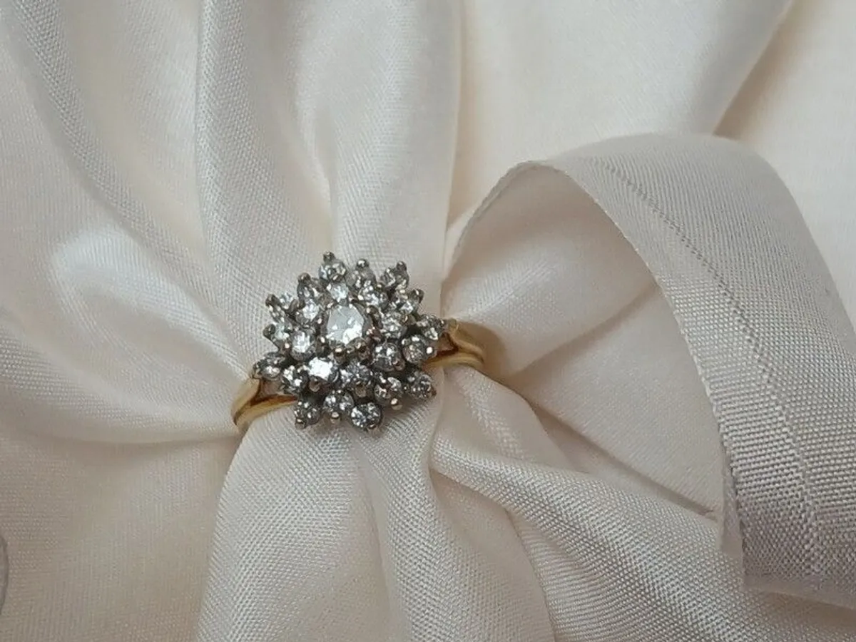 Sparkling Diamond Cluster Ring - Image 4