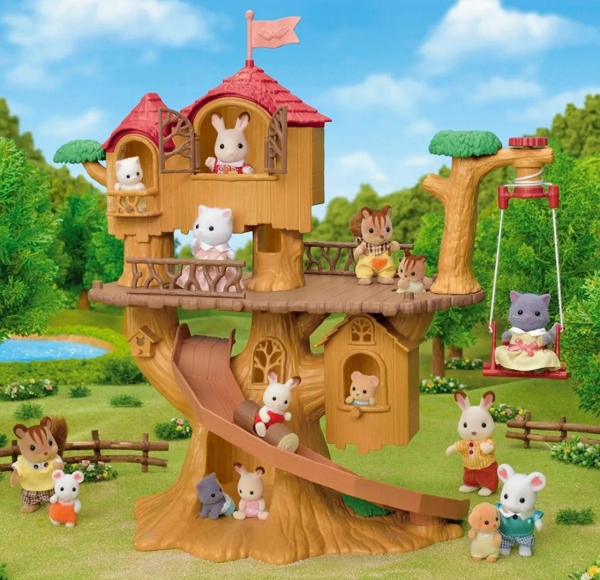 Sylvanian Families Set Adventure Tree House+Babies - Image 1