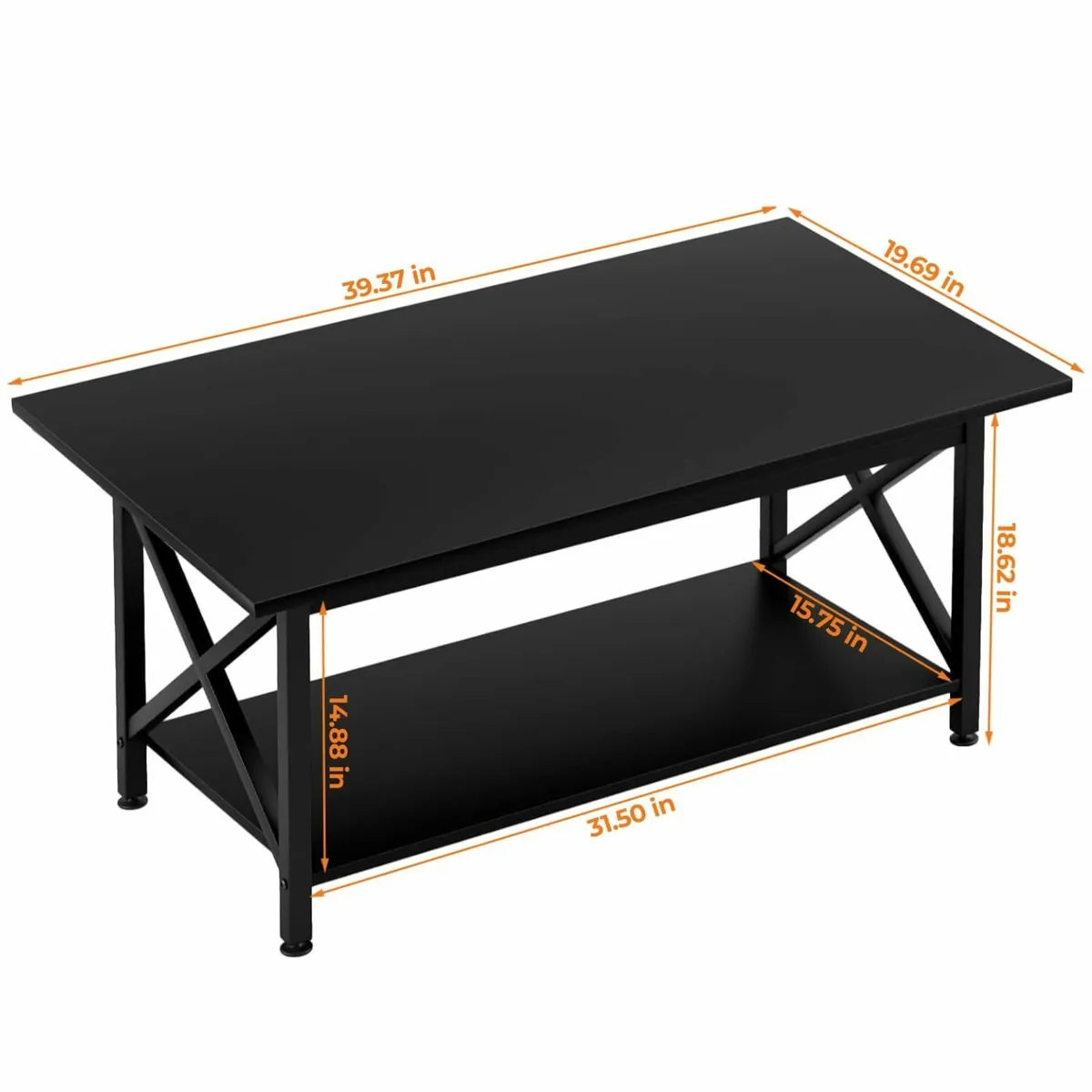 Coffee Table with Storage 100cm Living Room - Image 3