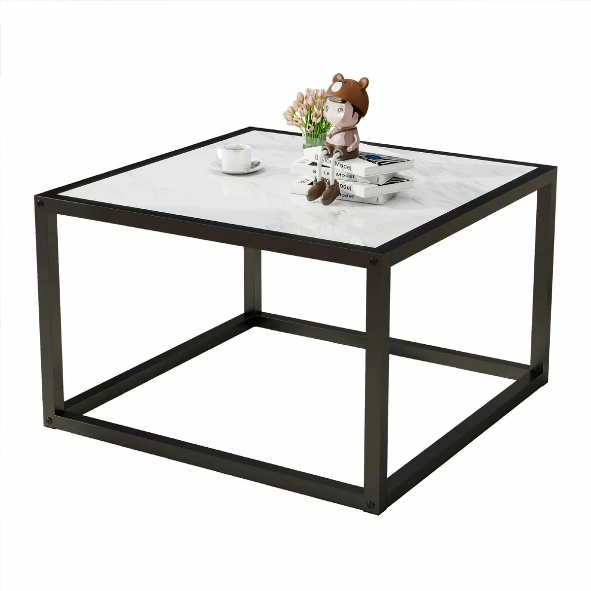 Square Coffee Table for Living Room Simple Center - Image 1