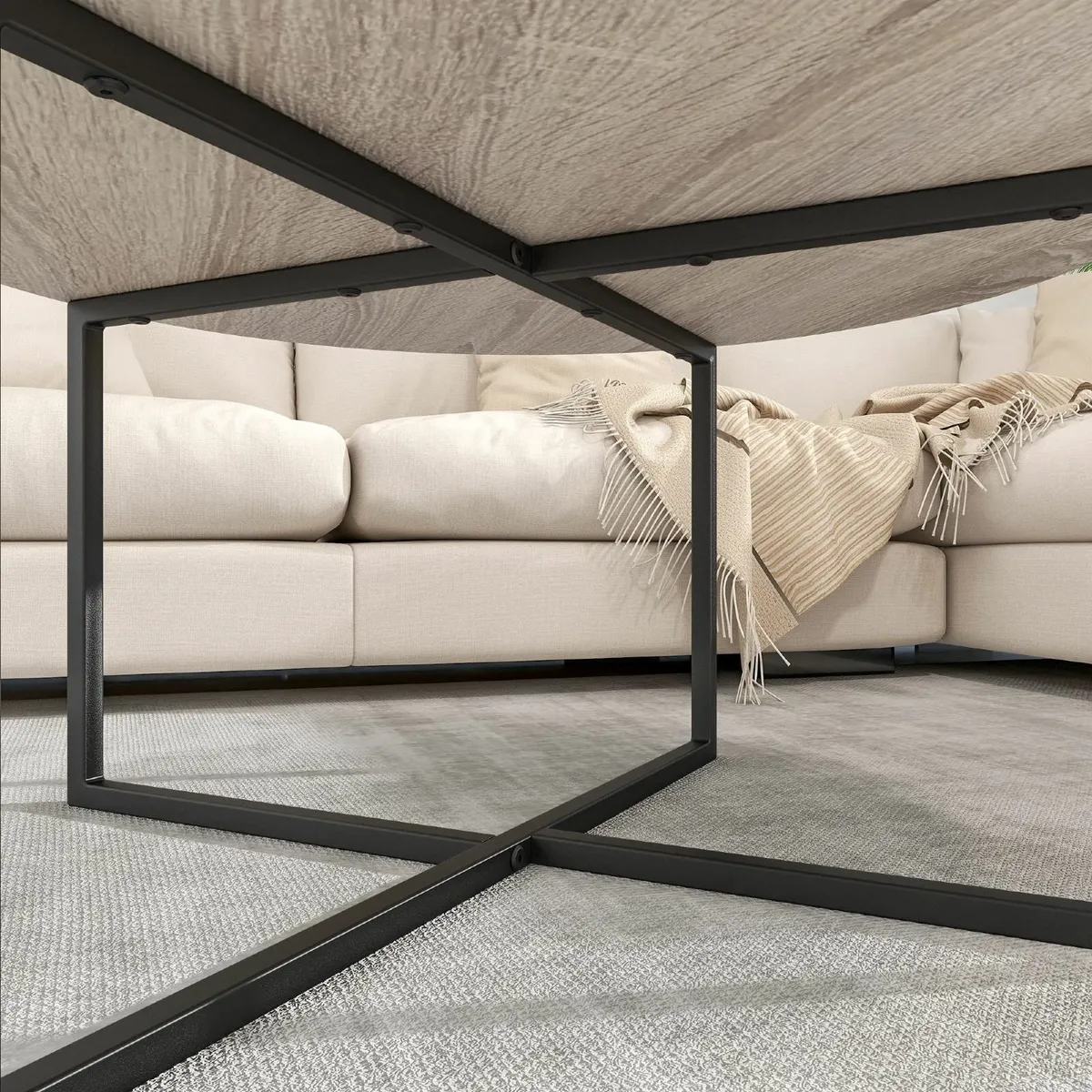 Round Coffee Table Tea End Sofa for Living Room - Image 4