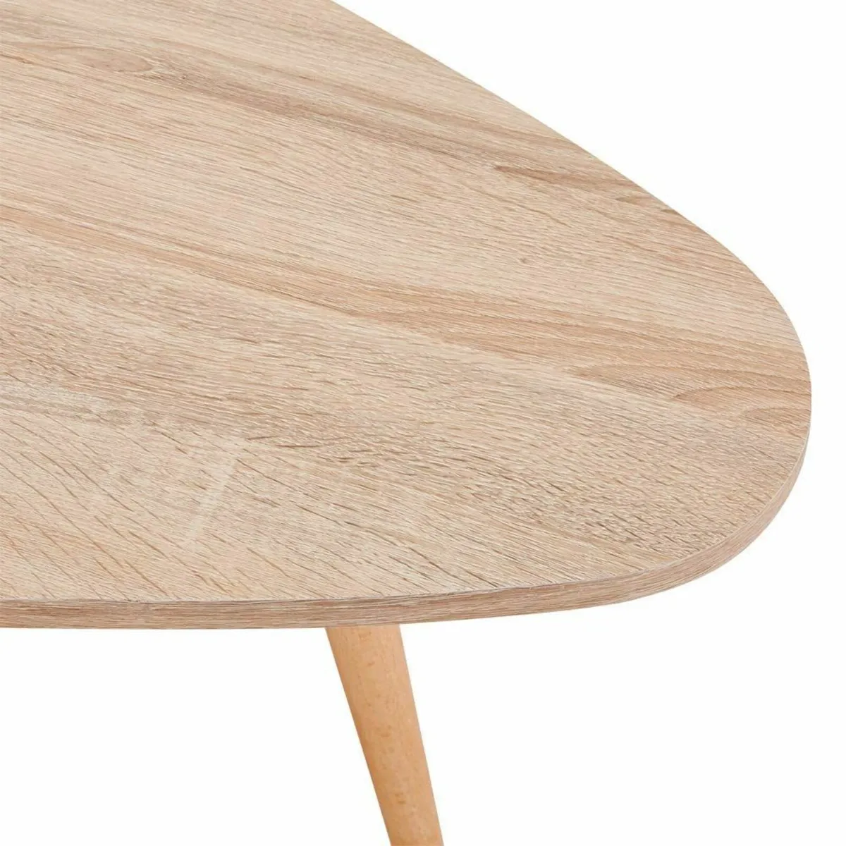 Triangle Solid Wood Coffee Table Set Nest of 2 - Image 4