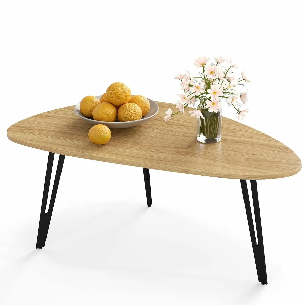 Modern Oval Coffee Table Oak - Scandinavian Style - Image 1