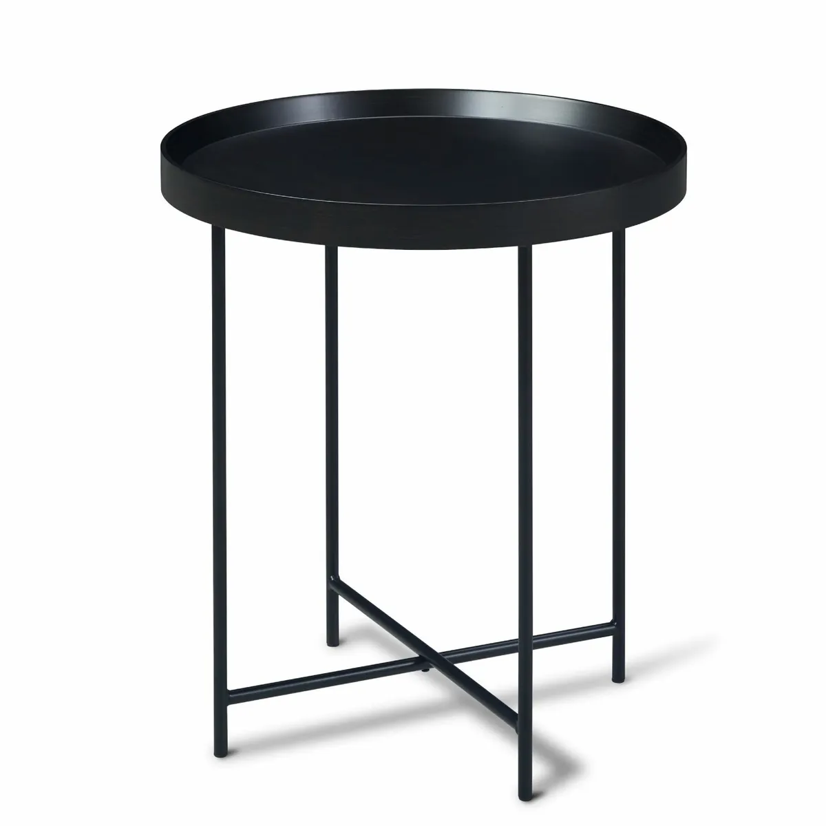 Round Side Table Living Room with Smooth Lacquered - Image 3
