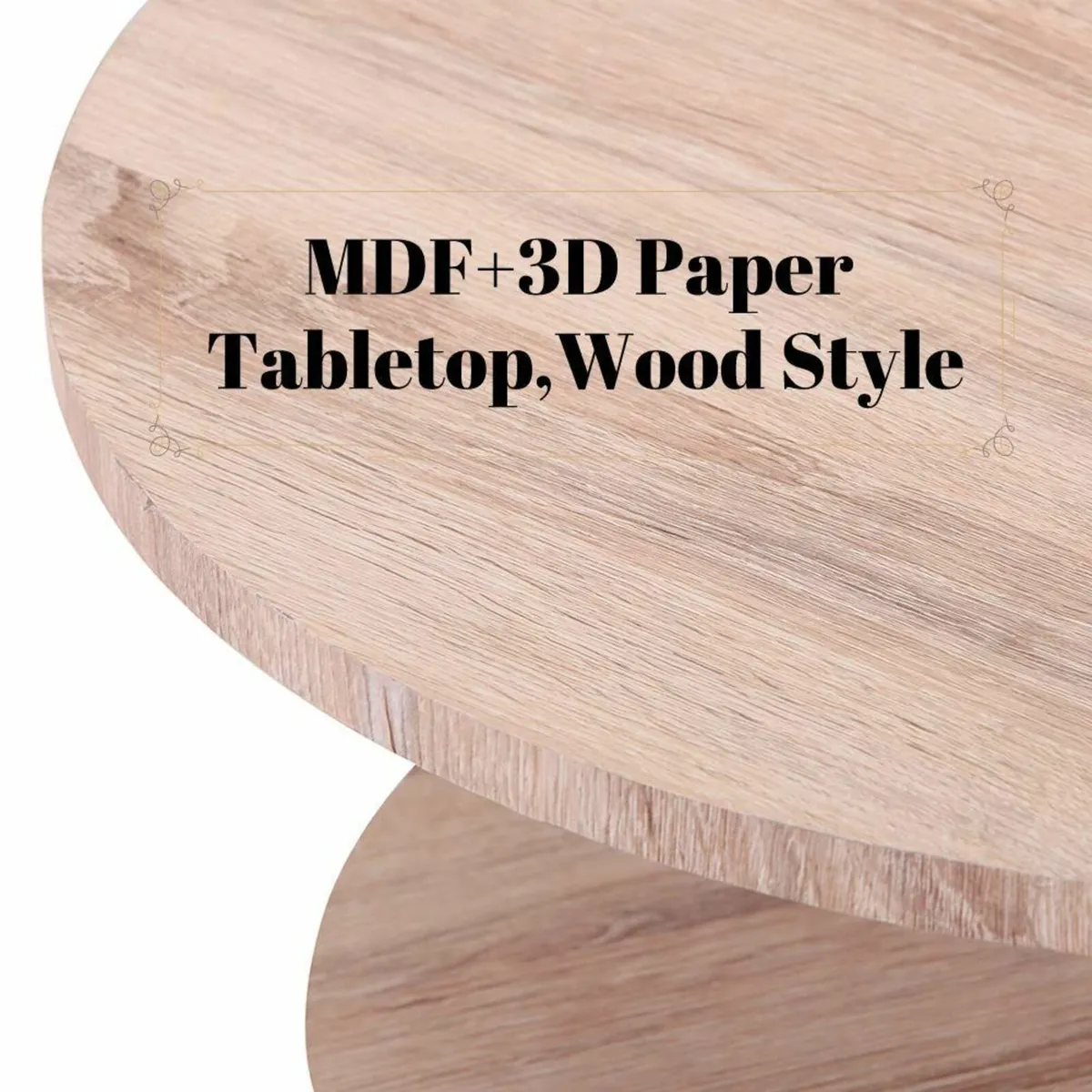 Round Coffee Table Modern Side with 2 Tier - Image 3