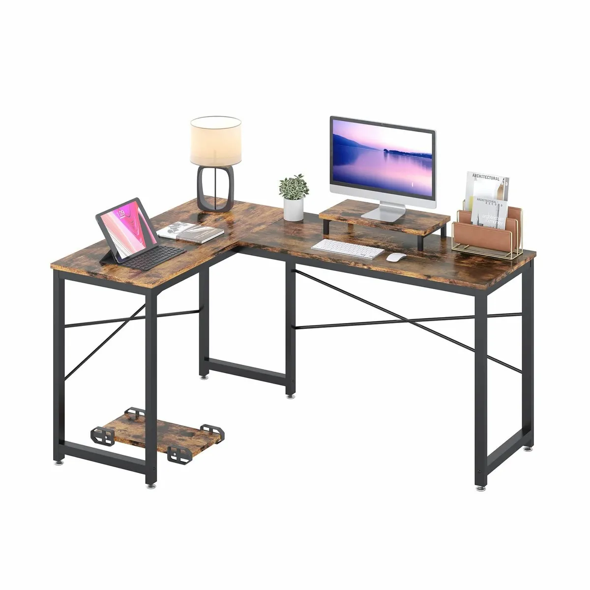 Computer Desk L Shaped with Large Desktop Corner - Image 1