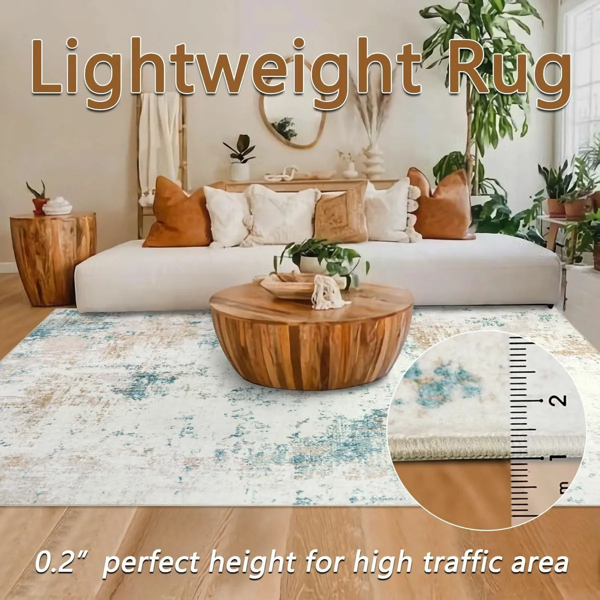 Extra Large Rugs for Living Room 160x230cm Beige - Image 4