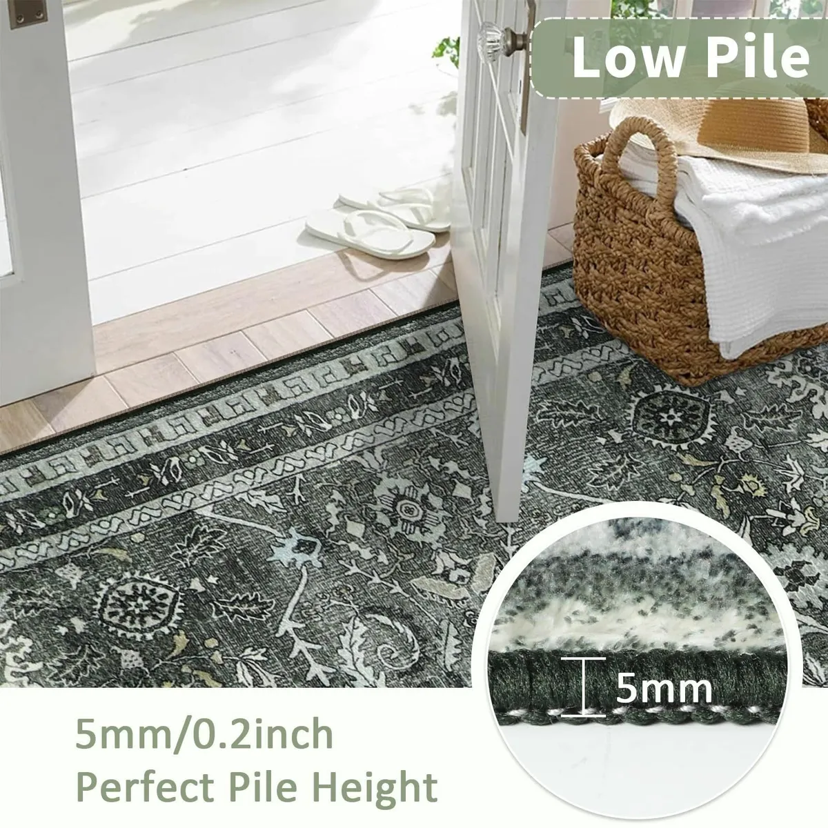 Washable Rugs Living Room Large 160x230cm Boho - Image 3