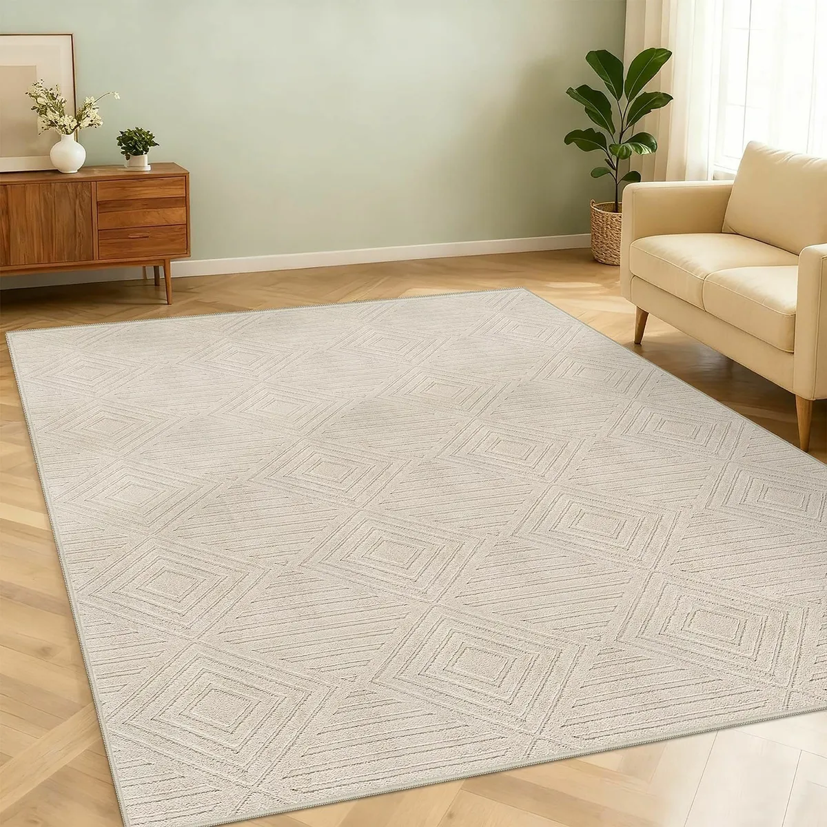 Capslapd Washable Rugs Living Room 160x230cm - Image 1