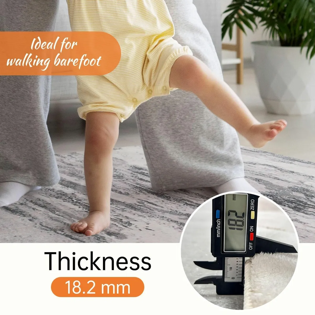 Rugs Living Room 160x200 Large Carpet Soft Memory - Image 4