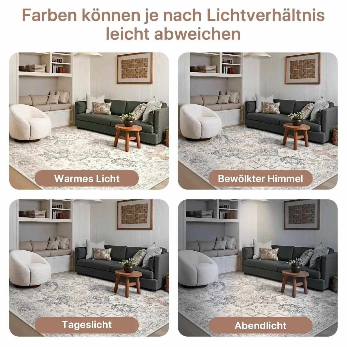 Machine Washable Rugs Living Room 160x230cm - Image 3