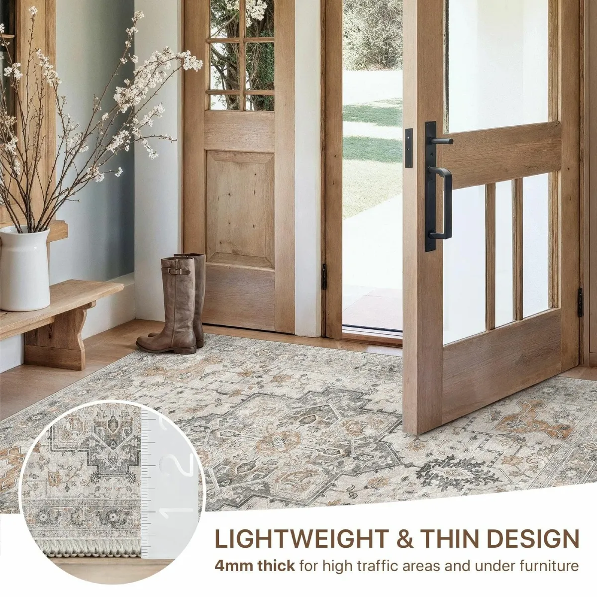 Machine Washable Rugs Living Room 160x230cm - Image 4