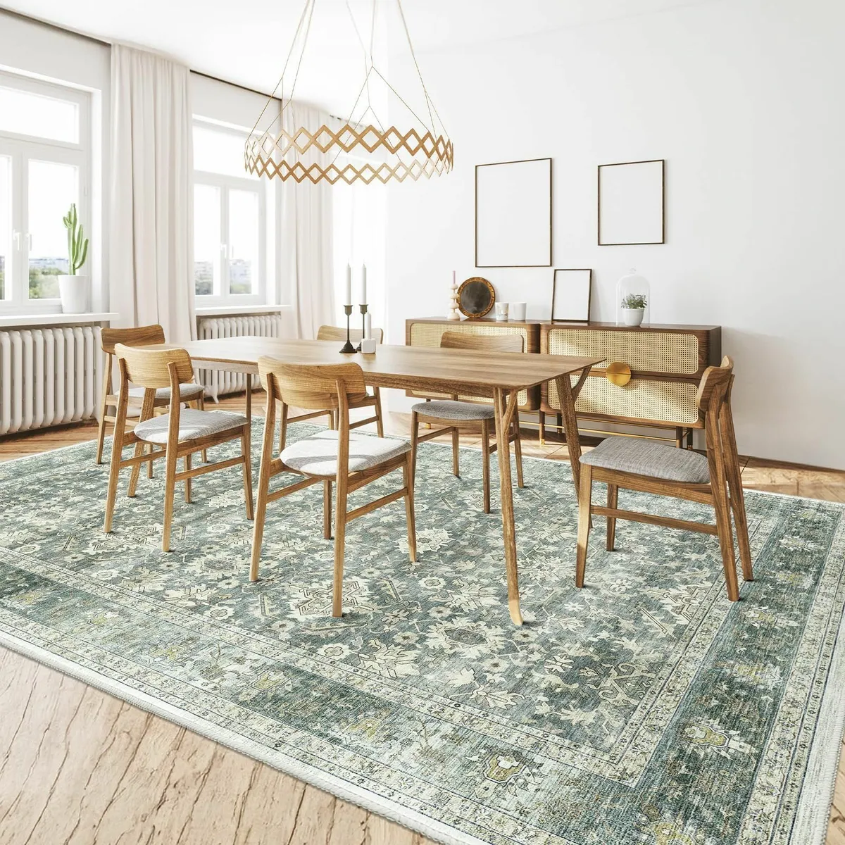 Vintage Area Rug for Living Room - Machine - Image 3