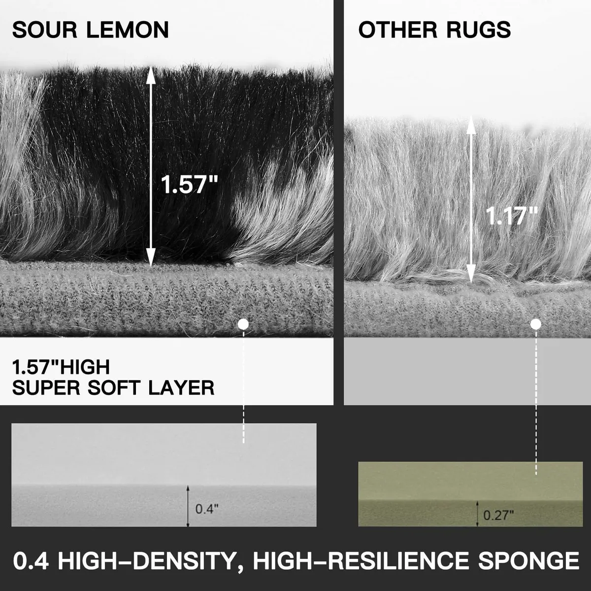 Rugs Living Room 200x290cm Grey Area for Bedroom - Image 2