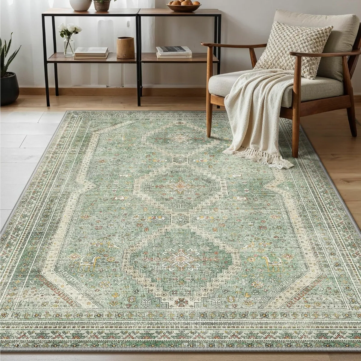 Rugs 120x170 cm Living Room Large Green Rug - Image 1