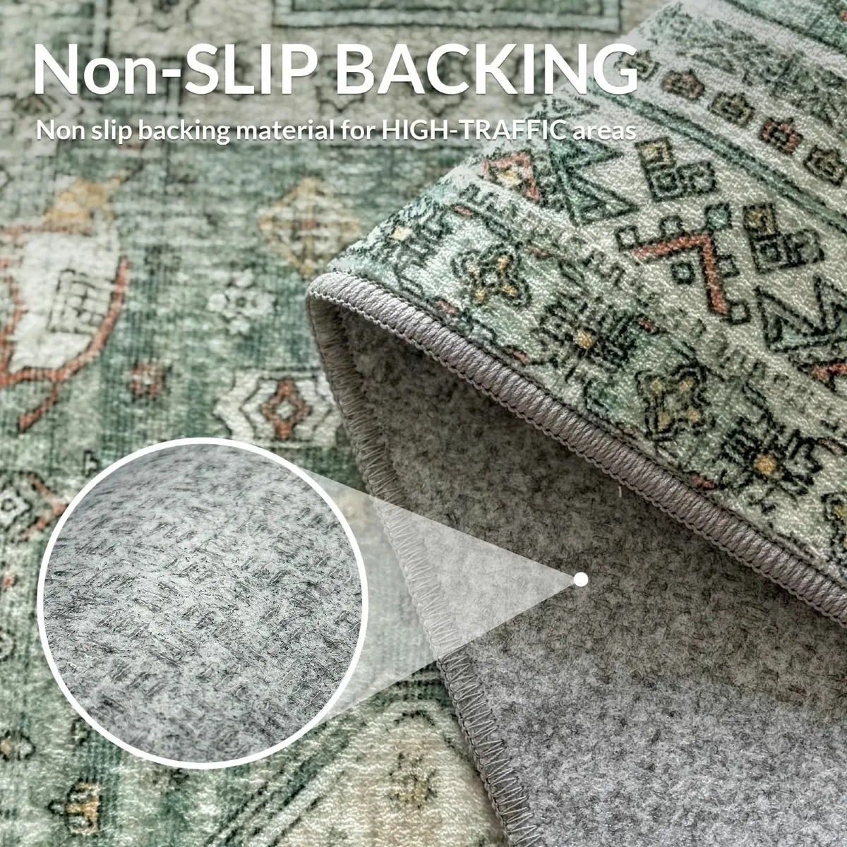 Rugs 120x170 cm Living Room Large Green Rug - Image 4