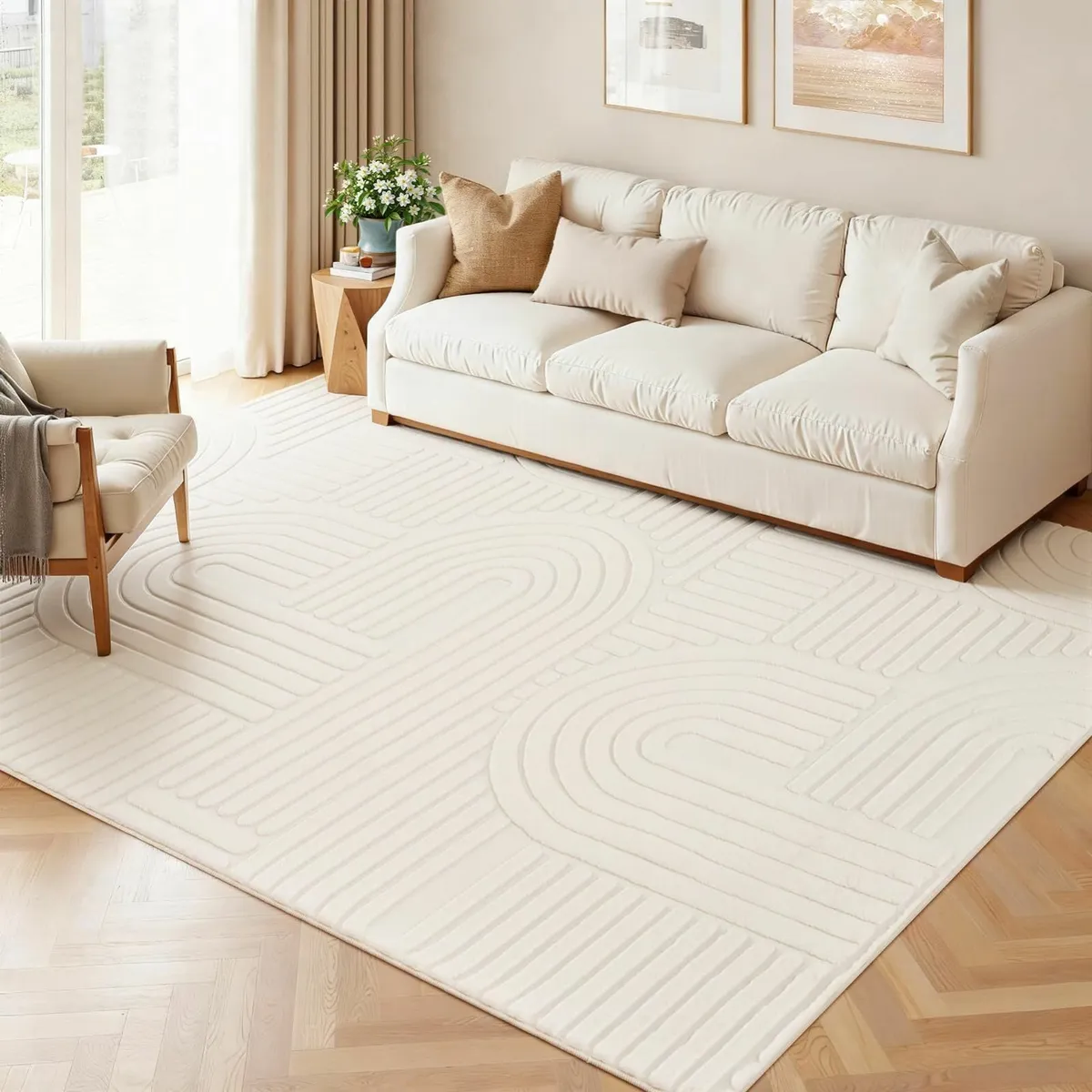 Large Rugs for Living Room 200x290 Washable Anti - Image 1